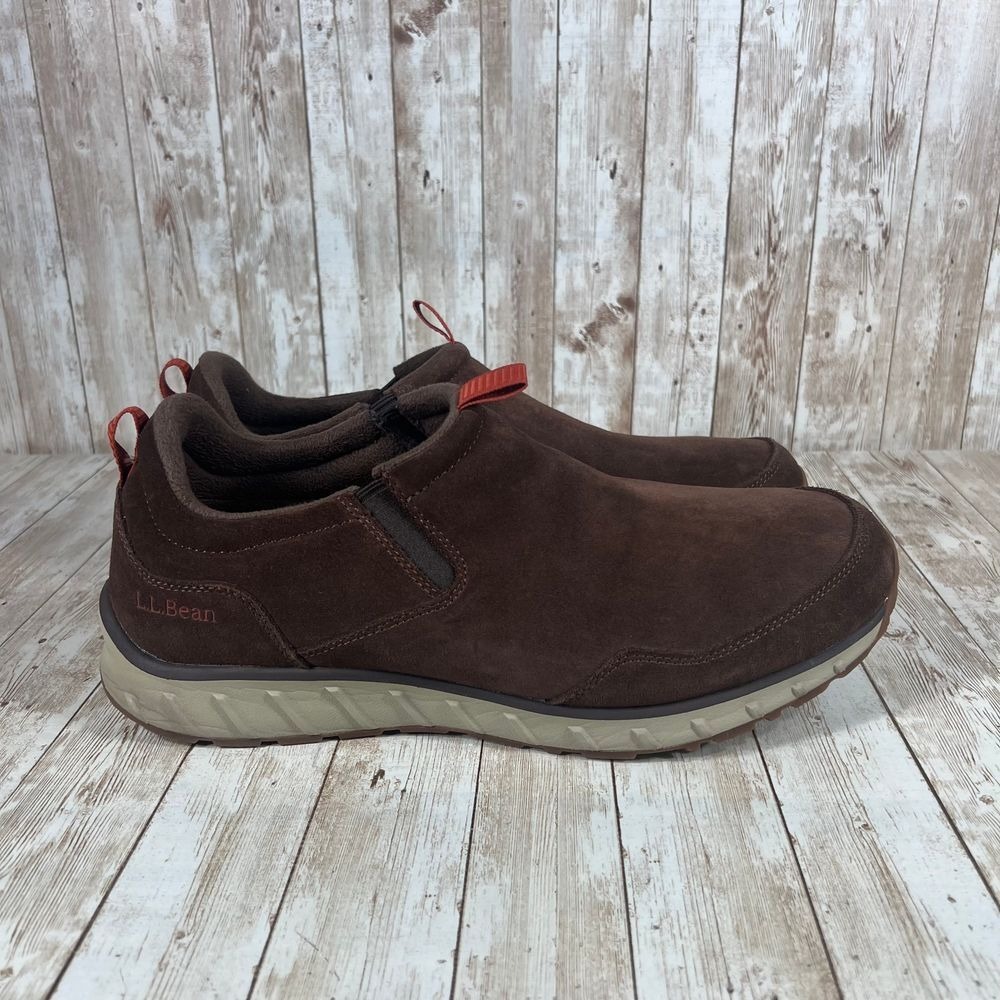 L.L. Bean Men's Dark Brown Suede Slip-On Loafers